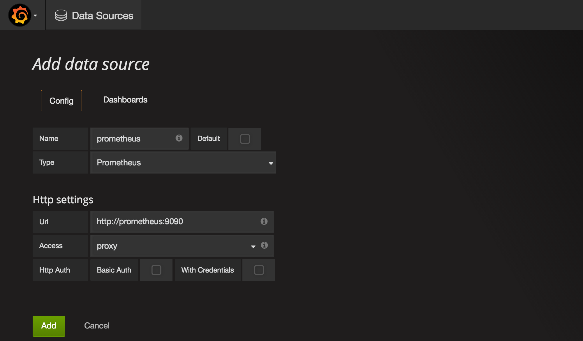 Grafana Datasource