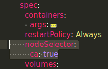 nodeSelector